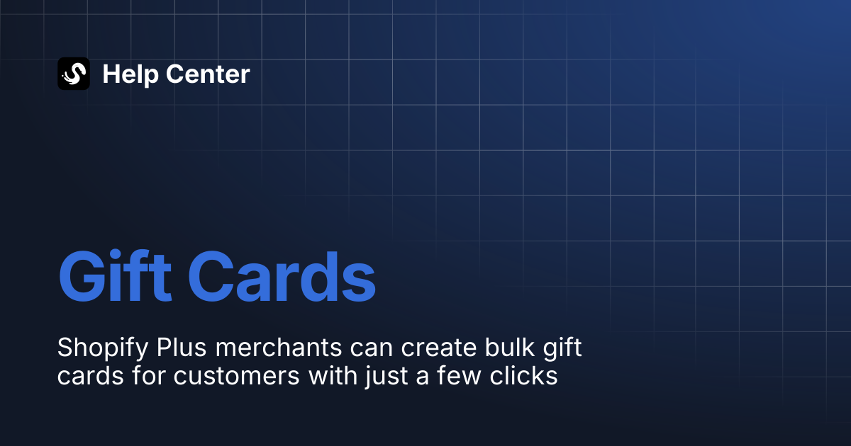 Gift Cards | Help Center